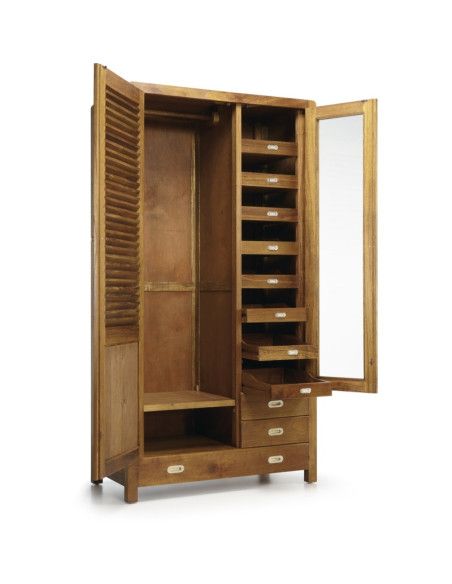 Maison Exclusive - Porte d'armoire à persiennes 69x39,4 cm bois de pin  massif